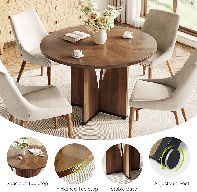 LITTLE TREE 39-Inch Round Dining Table - Image 6