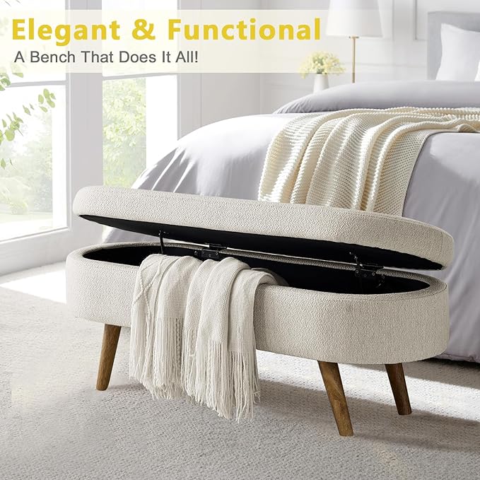 NicBex Ottoman Bench with Storage - Image 5