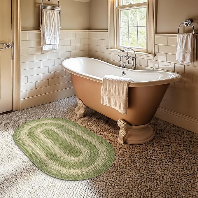 Grassland Oval Woven Rug 27x45 by Homespice