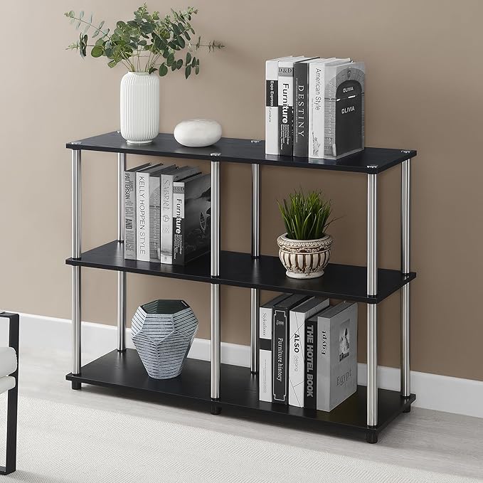 Convenience Concepts Designs2Go No Tools 3 Tier Wide Console Table 42" - Image 2