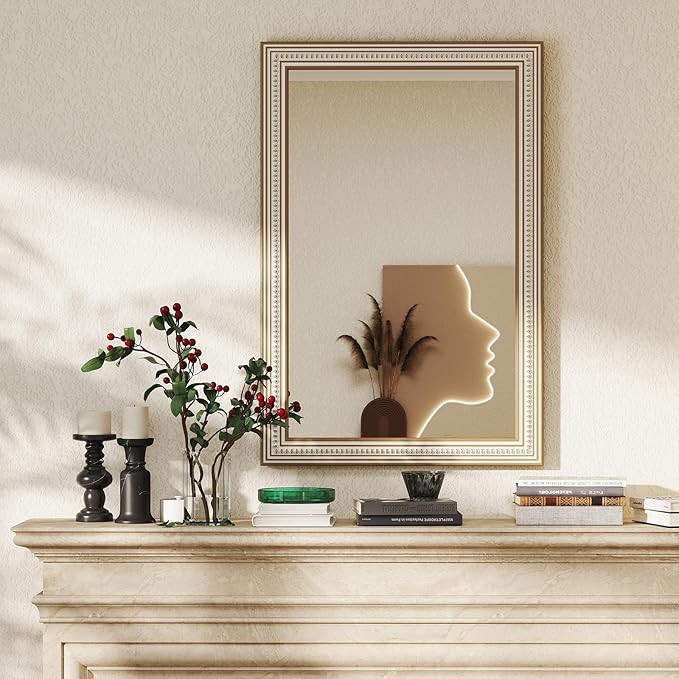 36x24 Inch Farmhouse Wooden Rectangle Mirrors - Image 4