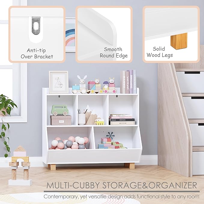 UTEX Toy Storage Organizer, Kids Bookshelf and Toy Storage - Image 4