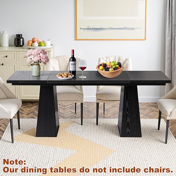63 Inch Dining Table for 4-6, Modern Kitchen Dinner Table - Image 5