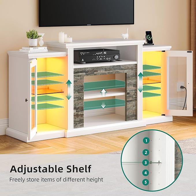 YITAHOME Modern TV Stand for 65 Inch TV, LED Entertainment Center - Image 5