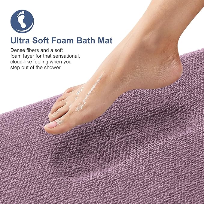 OLANLY Thick Memory Foam Bath Mat Rug 30x20, Extra Soft Absorbent Bathroom Rug - Image 2