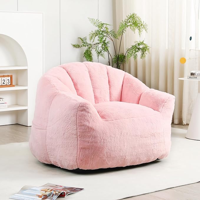 Furniliving Bean Bag Chair, Giant Bean Bag Chair Stuffed Floor Sofa by FurnilivingFurnitureforHome