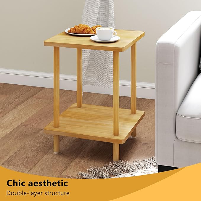 2-Tier End Table, Minimalist Modern - Image 8