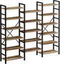 IRONCK Bookshelves 6 Tiers Triple Wide Industrial Bookshelf, Large Etagere by IRONCK