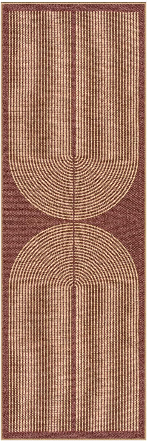 Lahome Modern Rainbow Easy Jute 2x6 Runner Rug, Farmhouse Stain Resistant Non - Image 7