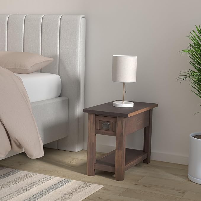 SIMPLIHOME Monroe SOLID ACACIA WOOD 14 inch Wide Rectangle Rustic Narrow Side - Image 2