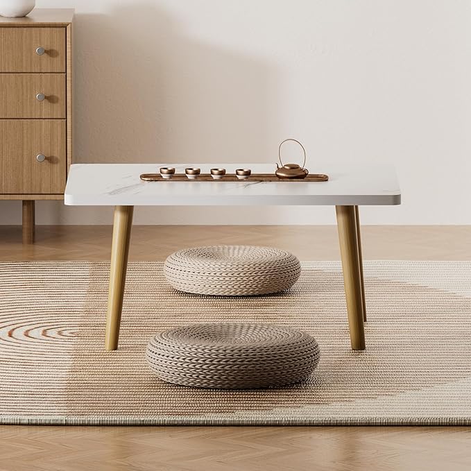 Small Coffee Table for Small Space, Low Table, Floor Table Desk for Sitting on - Image 8
