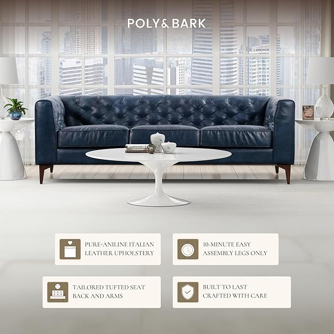 Poly & Bark Essex Leather Couch - Image 6
