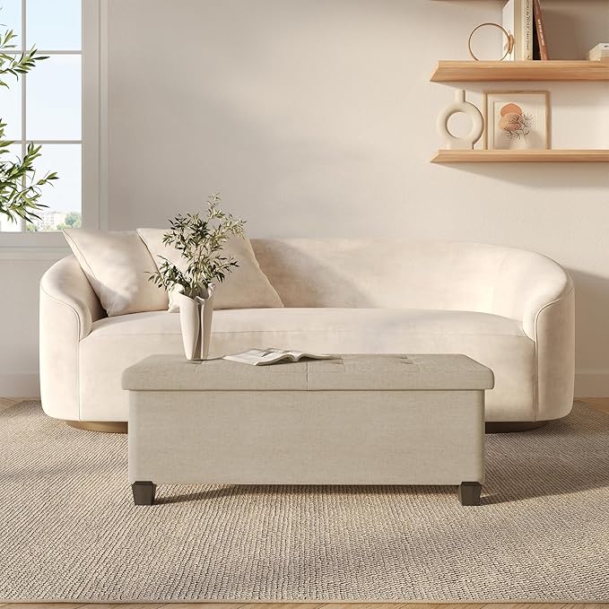 STORAGEBUD Storage Ottoman Bench - Image 2