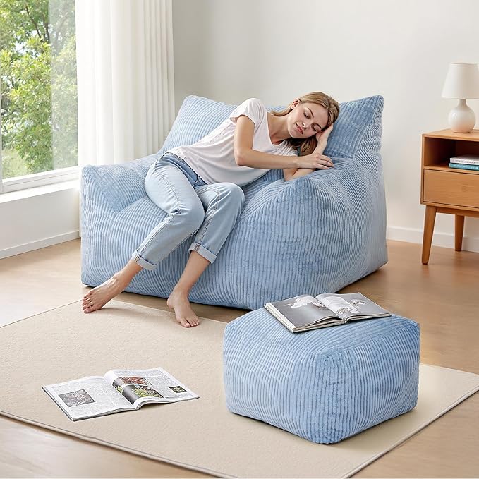 INMOZATA Bean Bag Chair for Adults, 3FT Beanbag Chairs - Image 7