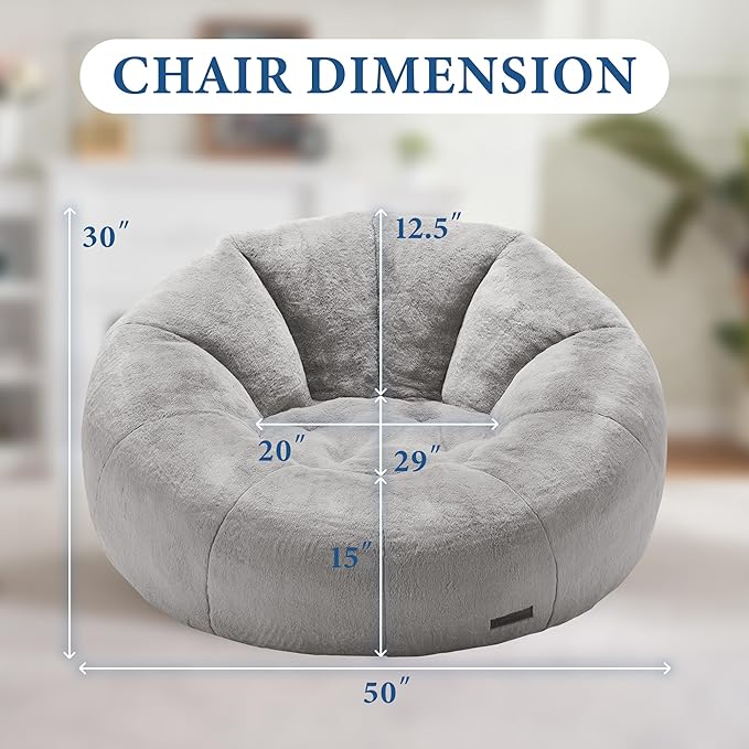 Hobestluk Bean Bag Chairs Large Bean Bag Couch - Image 2