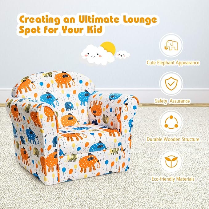 Costzon Kids Couch, Children's Sofa Armrest Chair - Image 5