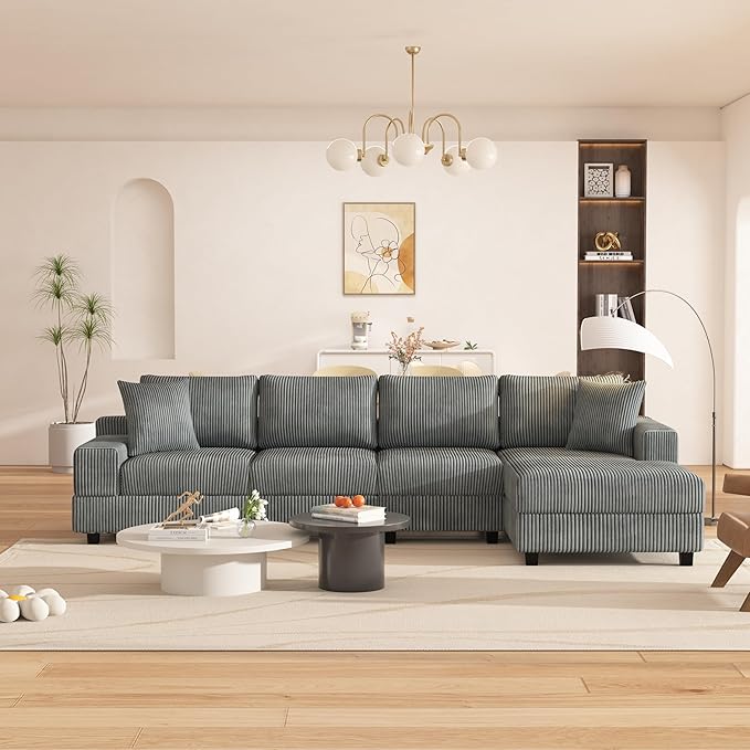 Eafurn 132.68" Oversized L Shaped Modular Sectional Sofa Couch - Image 3