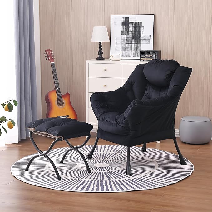 Lazy Chair and Ottoman, Large Accent Lounge Chair - Image 7