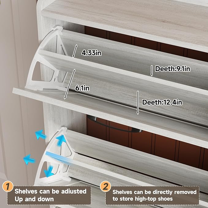 Maupvit Large Shoe Storage Cabinet - Image 6