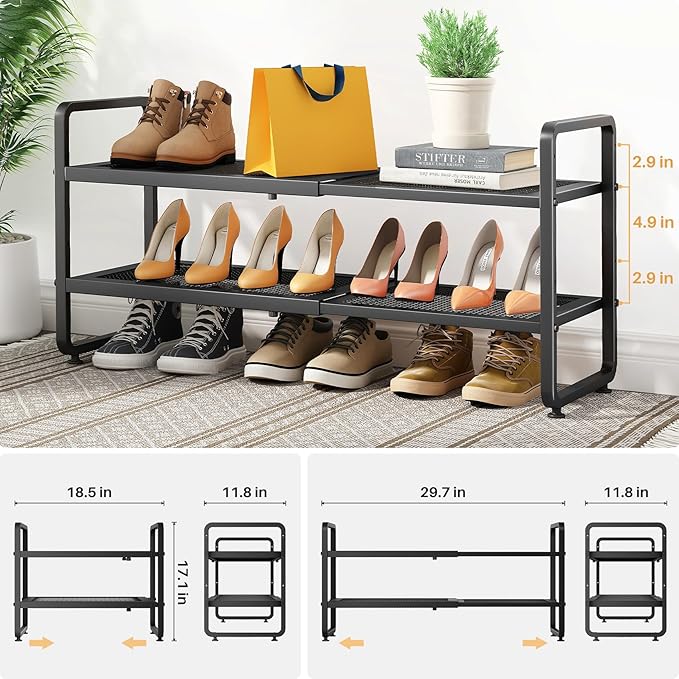 Shoe Rack - Expandable Shoe Organizer - Image 3