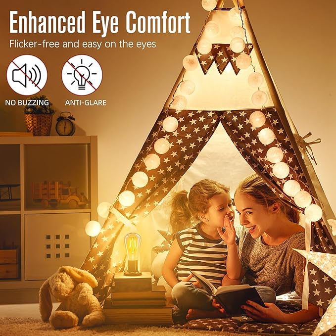 LED Edison Bulbs Dimmable, E26 Bulb 60 watt Equivalent, Soft White 2700K - Image 5