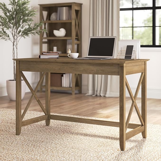 Bush Furniture Key West 48W Writing Desk in Reclaimed Pine - Image 2