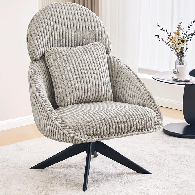 Furniliving Modern Living Room Chair, Swivel Accent Chair by FurnilivingFurnitureforHome