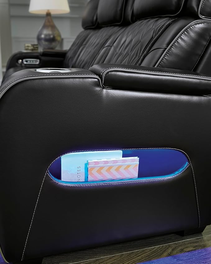Signature Design by Ashley Boyington Contemporary Leather Match Power Reclining - Image 12