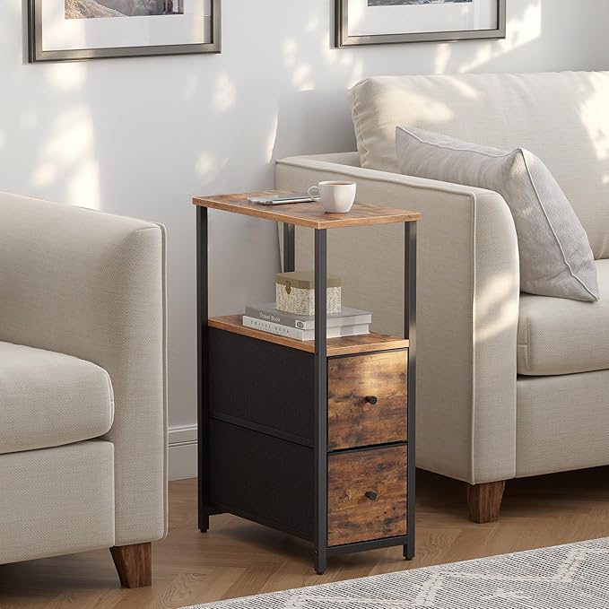 TUTOTAK Small Narrow End Table, Side Table, Nightstand - Image 6