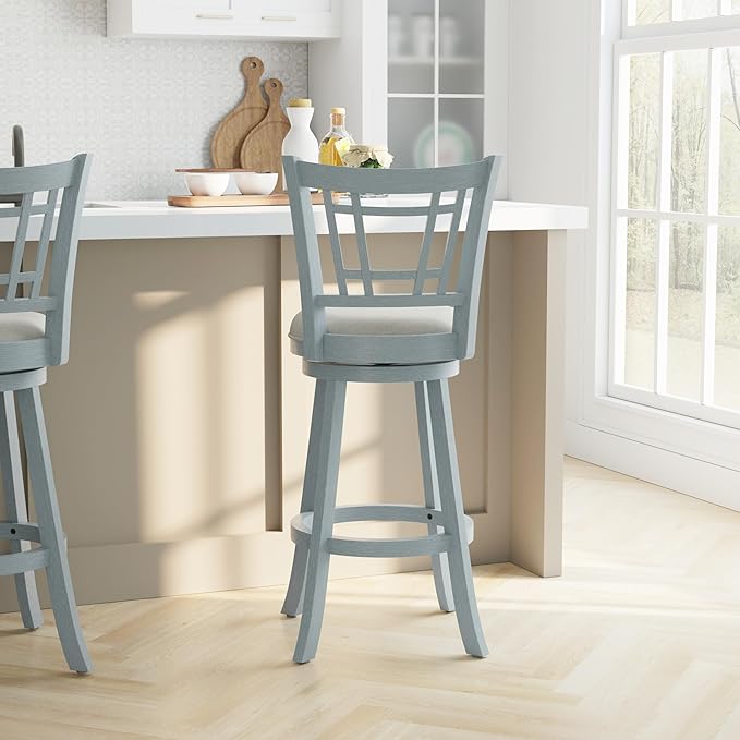Hillsdale Fairfox 30.5" Wood Swivel Bar Height Stool - Image 15