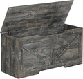HOOBRO Storage Bench, 39.4” Retro Wooden Storage Chest by HOOBRO