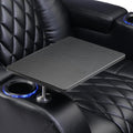 Home Theater Seating Series Swivel Tray Table Couch Carbon Fiber Pattern by Weilianda