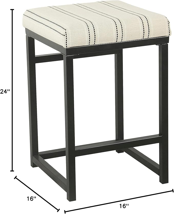 HomePop Home Decor | Modern 24-Inch Counter Stool | Backless Metal Frame Bar - Image 11
