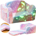 Lamerge 2-in-1 Toddler Couch, Glow in The Dark Baby Floor Bed, Foldable Toddler by LAMERGE-GROWWITHLOVE