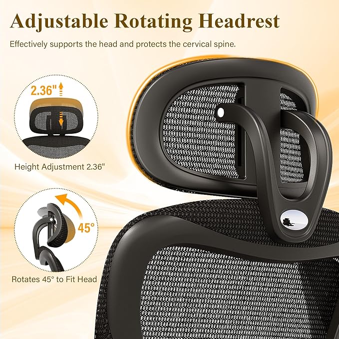 SUNNOW Ergonomic Office Chair, Comfy Mesh Desk Chair, High Back Computer Gaming - Image 9