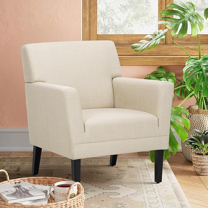 COLAMY Modern Accent Chair for Living Room, Upholstered Fabric Accent Armchair by COLAMYINC