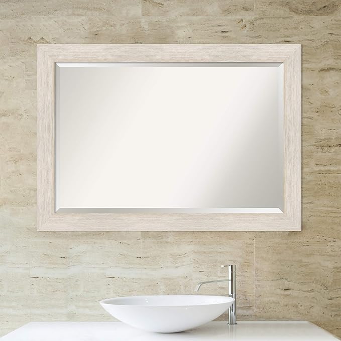 Amanti Art White Bathroom Mirror - Image 5