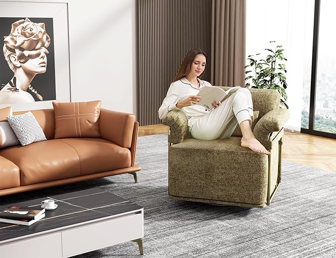 KEIKI Modern Comfy Swivel Accent Reading Chair - Image 6