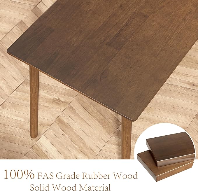 100% Solid Wood Rectangular Dining Table - Image 6