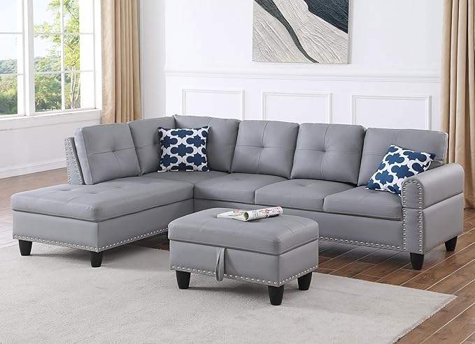 Ball & Cast 98" L Shaped Sectional Couch - Image 4