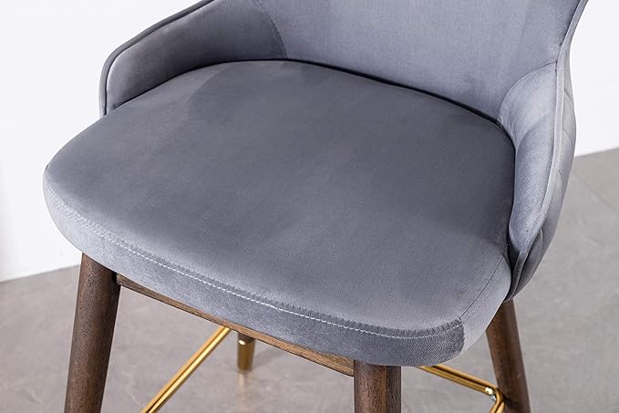 Roundhill Furniture Leland Fabric Upholstered Wingback Bar Stools - Image 10