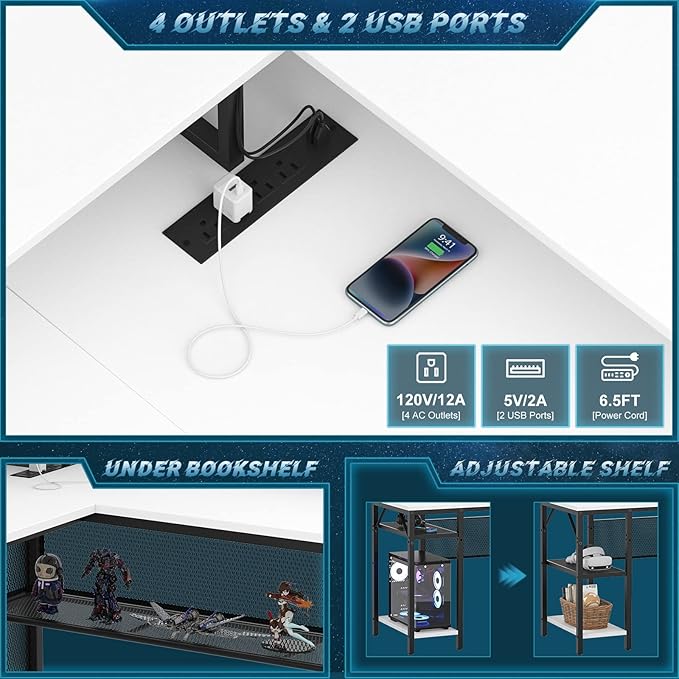 Unikito L Shaped Computer Desk - Image 3