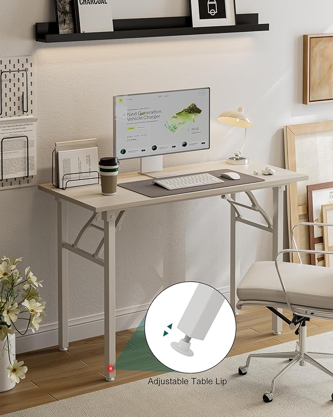 Frylr Small Folding Computer Desk – Portable 43.3 Inch Foldable Laptop Table - Image 6