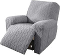 vctops 4 Pieces Geometric Jacquard Plush Recliner Slipcovers Soft Fuzzy Fluffy by vctops