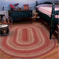 Homespice Apple Pie Jute Red 4x6' Braided Rugs Oval Rugs by Homespice