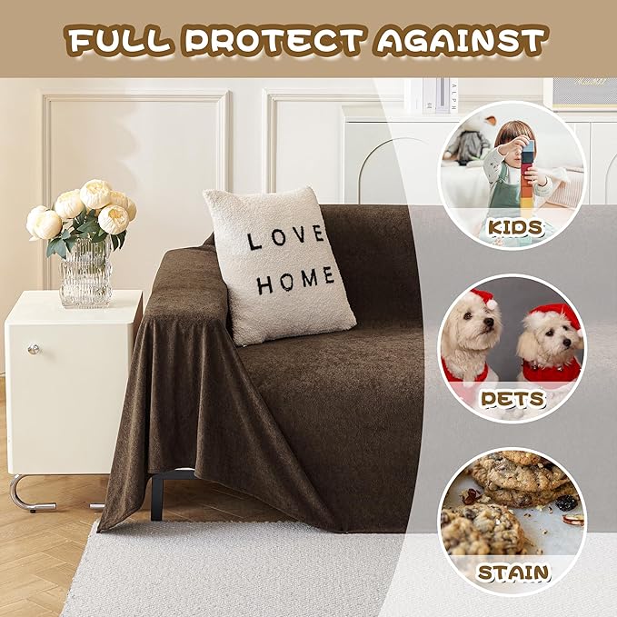 MYSKY HOME Couch Cover, Sofa Covers Washable, Sofa Slipcovers - Image 3