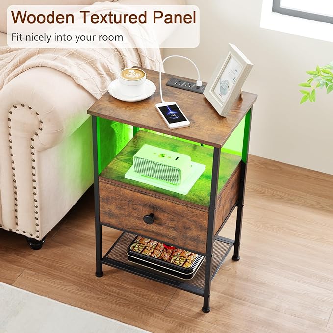 Night Stand Set 2, LED Nightstand - Image 9