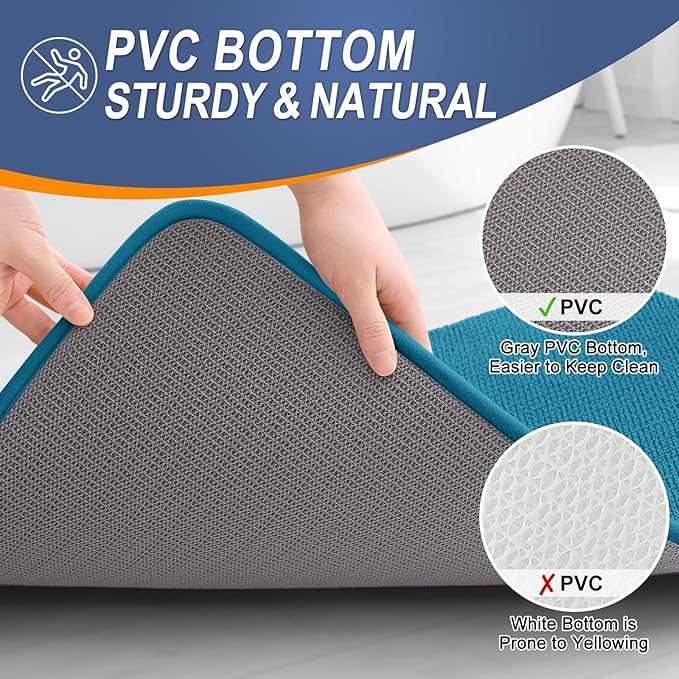 OLANLY Thick Memory Foam Bath Mat Rug 30x20, Extra Soft Absorbent Bathroom Rug - Image 4