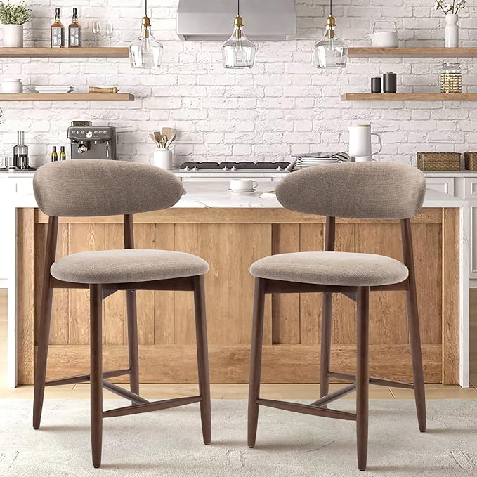 COLAMY Counter Height Bar Stools Set of 2, Kitchen Bar Stools by COLAMYINC