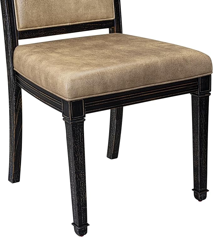 LKAM9-SBB-28 9-Piece Kitchen Table Set Consists of a Dining Table and 8 Beige - Image 15